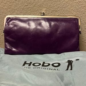NWT $110 royal purple aged leather HOBO wallet
